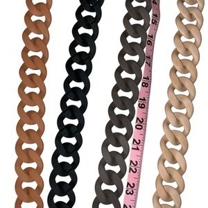 DIY Attachable Chunky Chain Link in Brown, Black, dark gray, and Tan